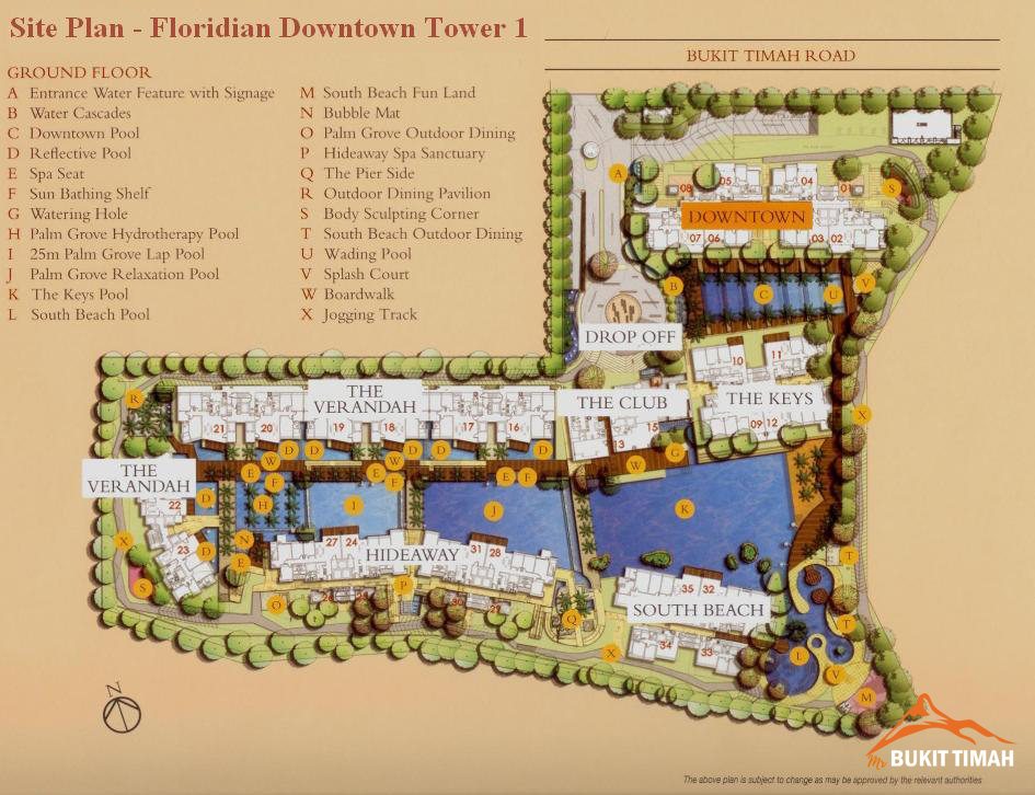 Floridian site plan with stack number